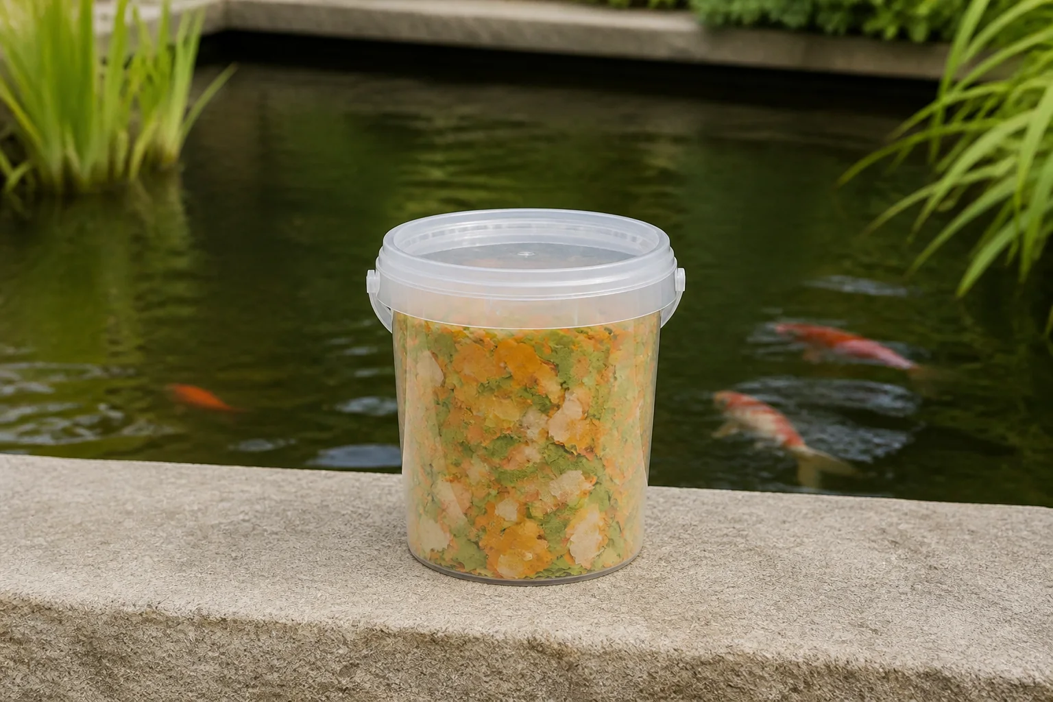 Sfeerfoto van Ubbink Visvoer fish mix flakes mutlicolour 3.5l