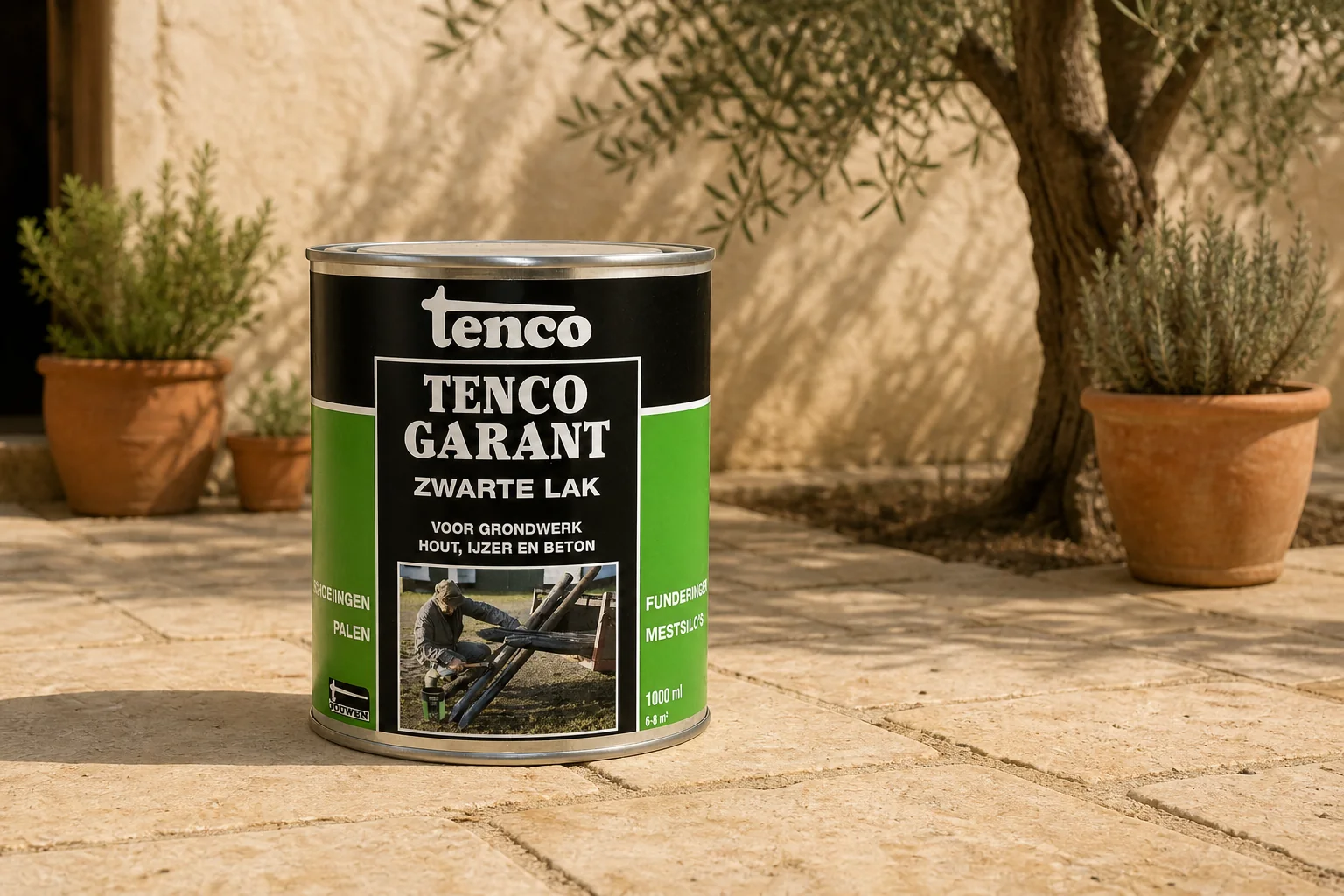 Sfeerfoto van Tenco Zwart 1l tencogarant verf/beits
