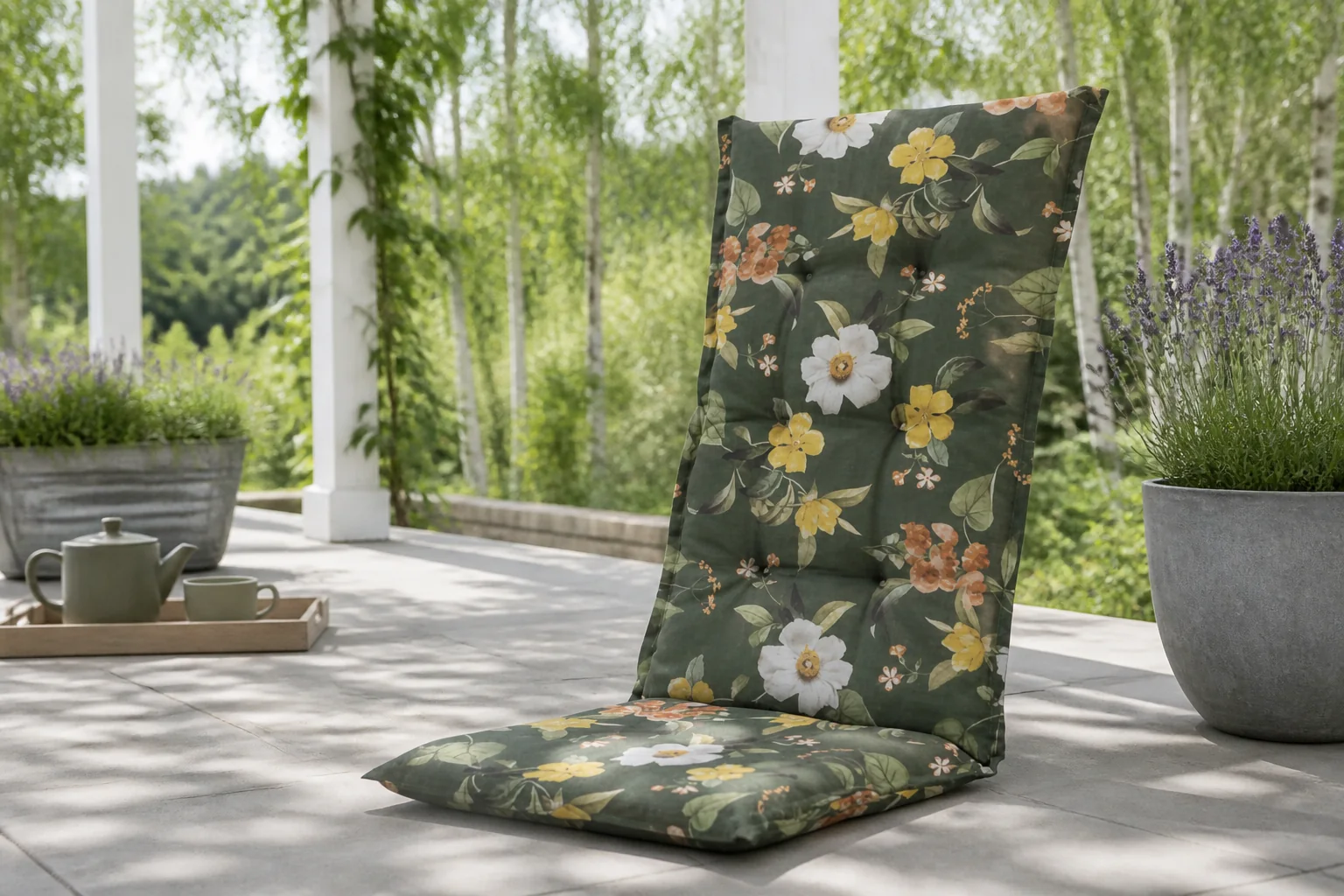 Sfeerfoto van Madison kussen hoge rug (123×50 cm) – groen