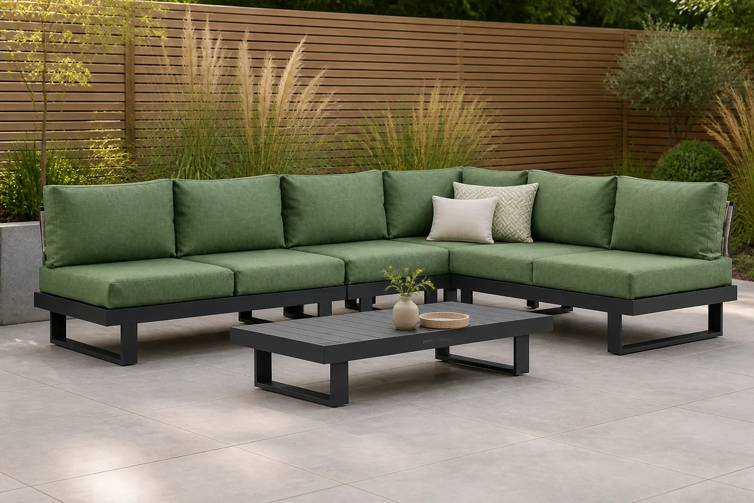 Sfeerfoto van Lifestyle Garden Furniture Lorenzo hoek loungeset 5-delig – Grijs-antraciet