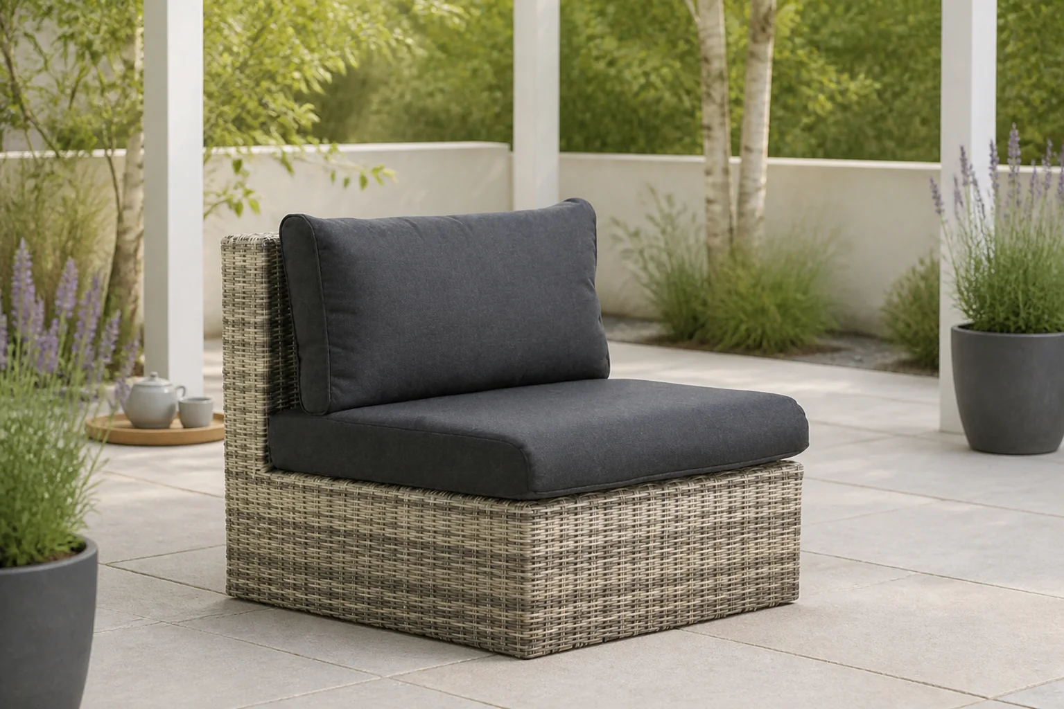 Sfeerfoto van Garden Collections Amico midden module – Grijs-antraciet