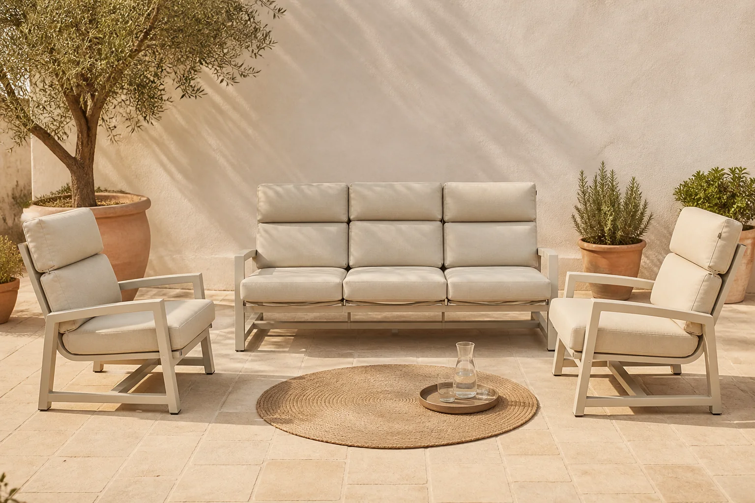 Sfeerfoto van Hartman loungeset Gio – beige