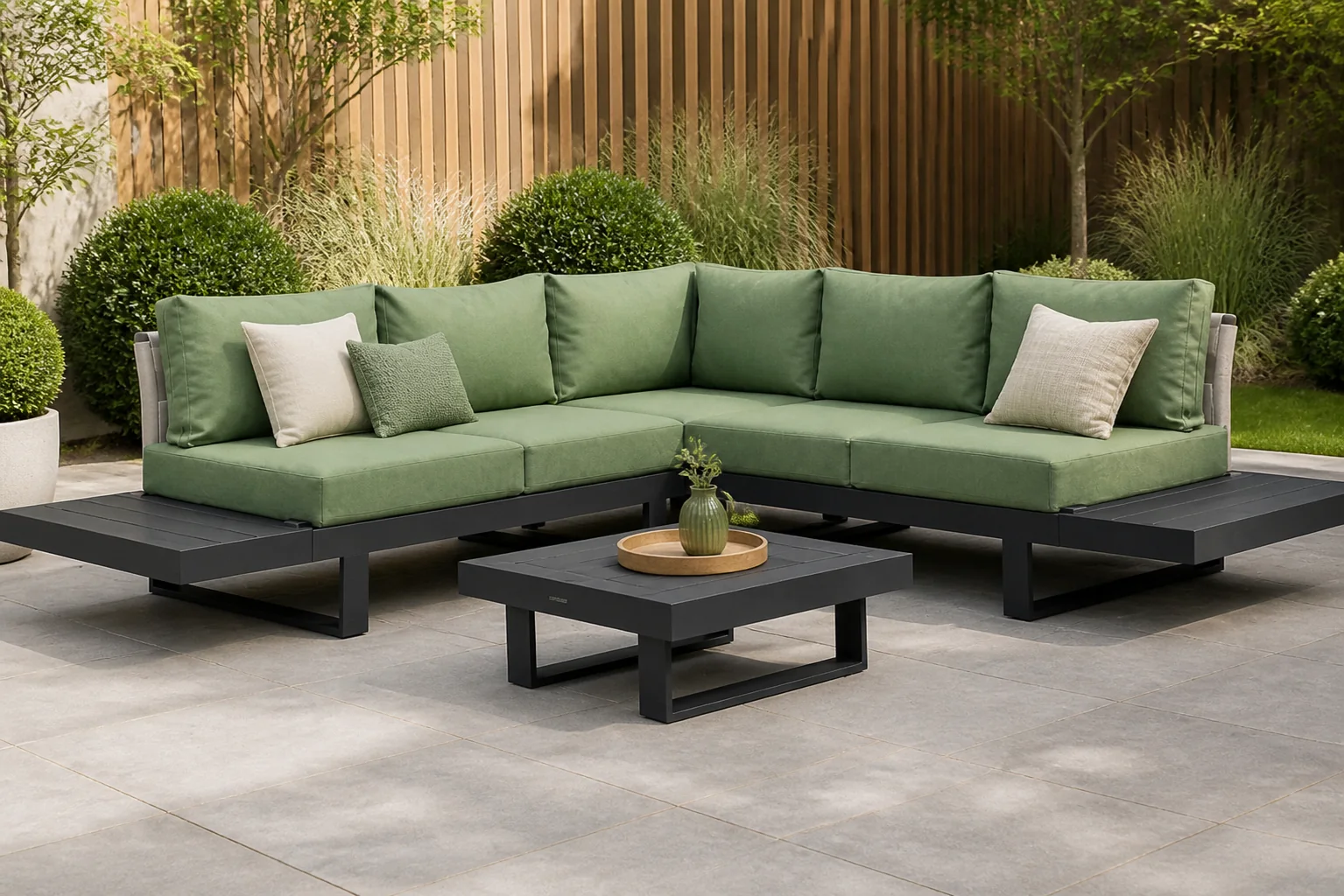 Sfeerfoto van Lifestyle Garden Furniture Lorenzo hoek loungeset 6-delig – Grijs-antraciet