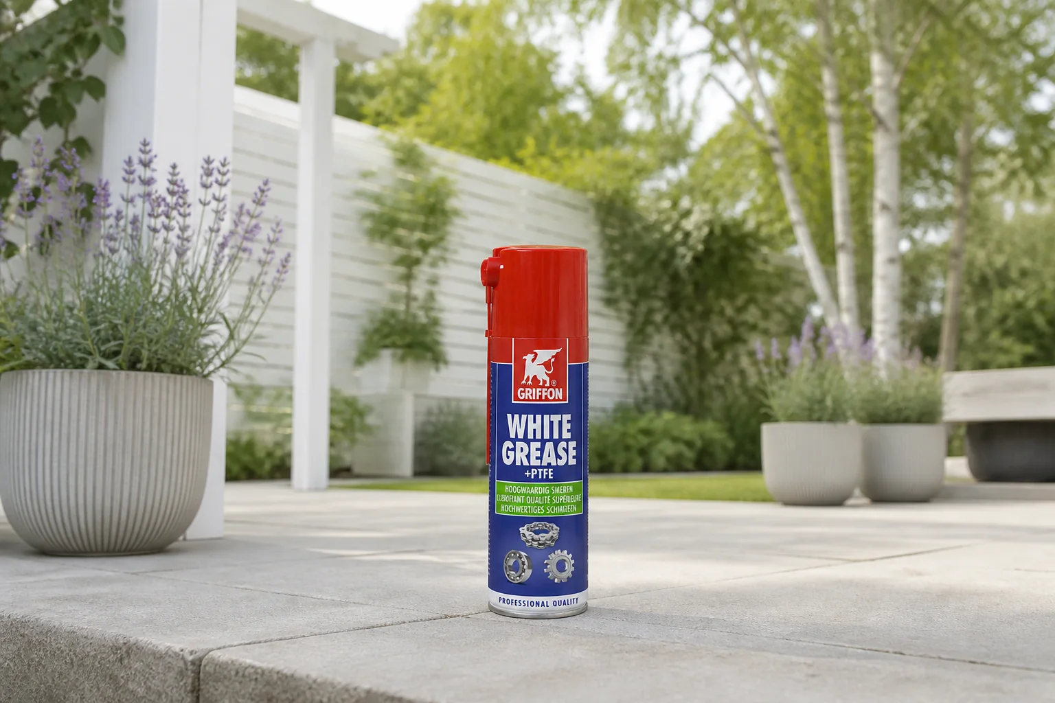 Sfeerfoto van Hortus Griff white grease smeervet 0,3l AkzoNobel – wit