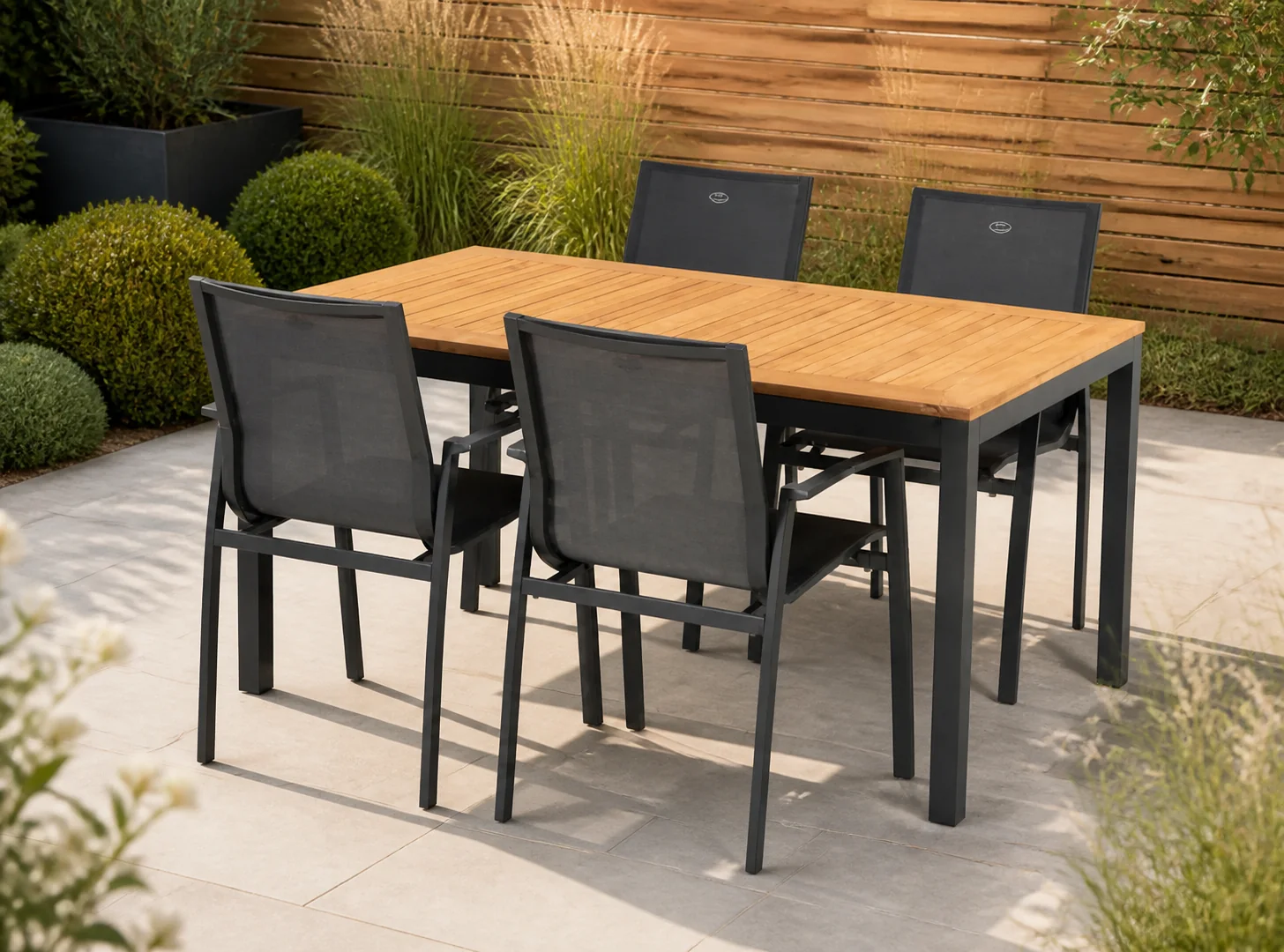 Sfeerfoto van Hartman Sonata aruba diningset L160 x B90 x H74 cm