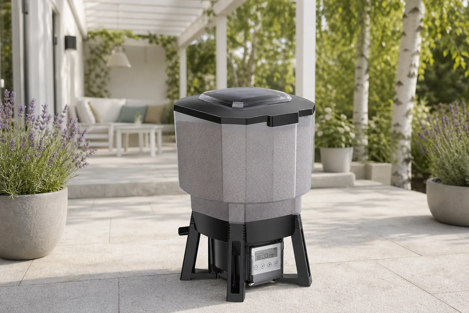 Sfeerfoto van Superfish Solar fish feeder xl
