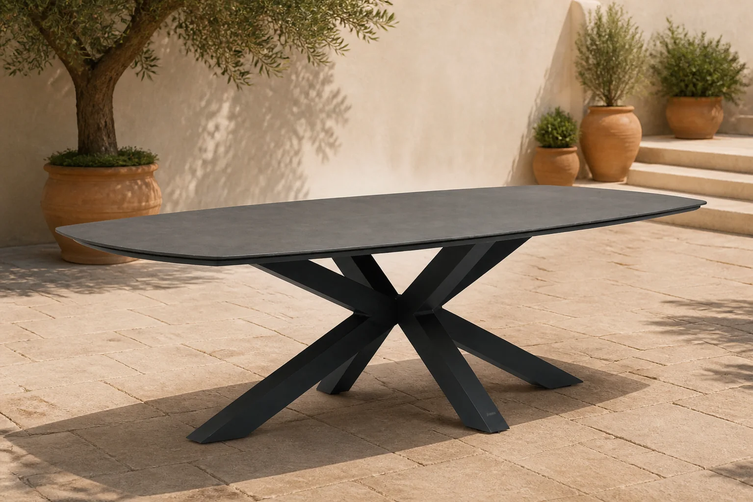 Sfeerfoto van Coco Voyage dining tuintafel 240 x 120 cm – Grijs-antraciet