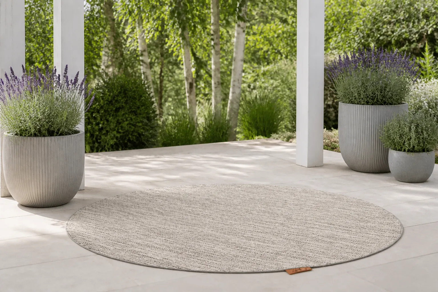 Sfeerfoto van 4 Seasons Outdoor | Outdoor Vloerkleed Ø300 cm | Slate