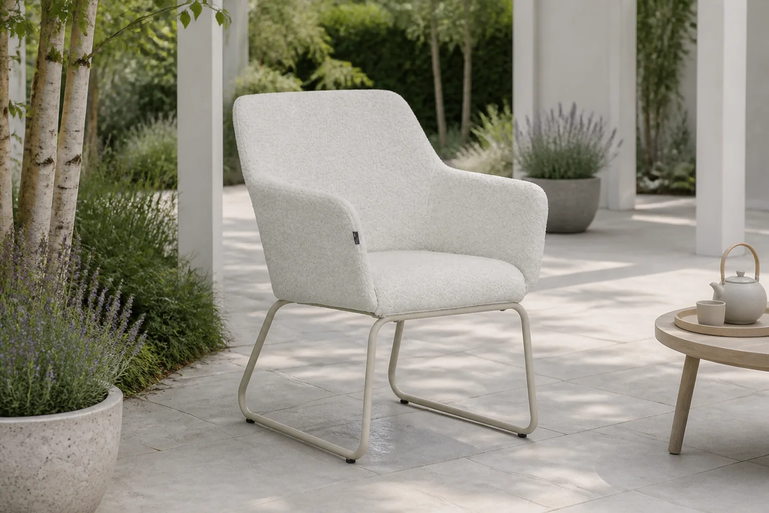 Sfeerfoto van Lifestyle Garden Furniture Lugo dining tuinstoel – Grijs-antraciet