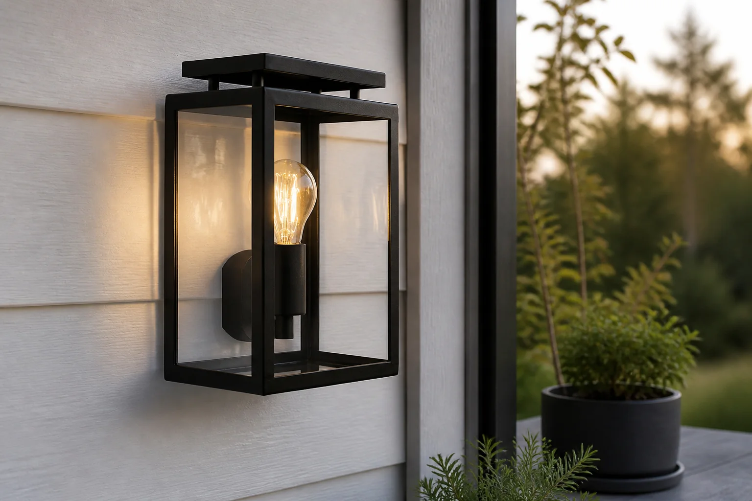 Sfeerfoto van Ks verlichting Buitenlamp vecht plat zwart K.S. Verlichting