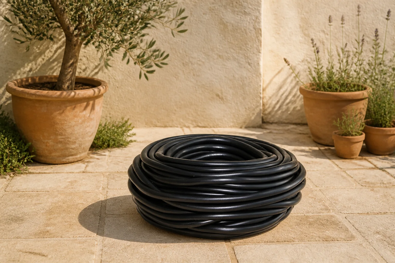 Sfeerfoto van Vt Air Hose Black 9/12 mm 10 m vijveraccesoires – zwart