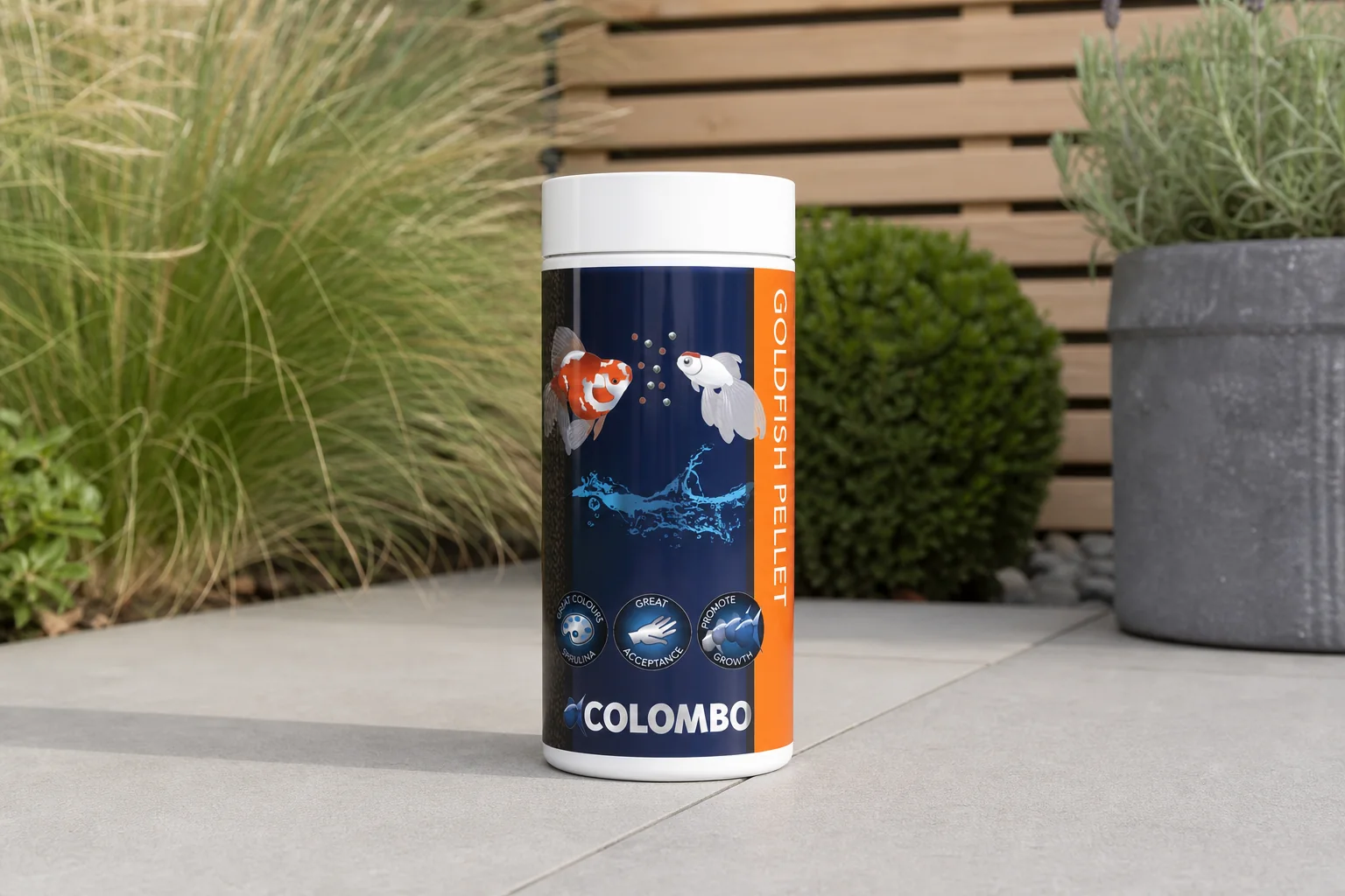 Sfeerfoto van Colombo Goldfish Korrel 250 Ml/160Gr vissenvoer – Zie Foto