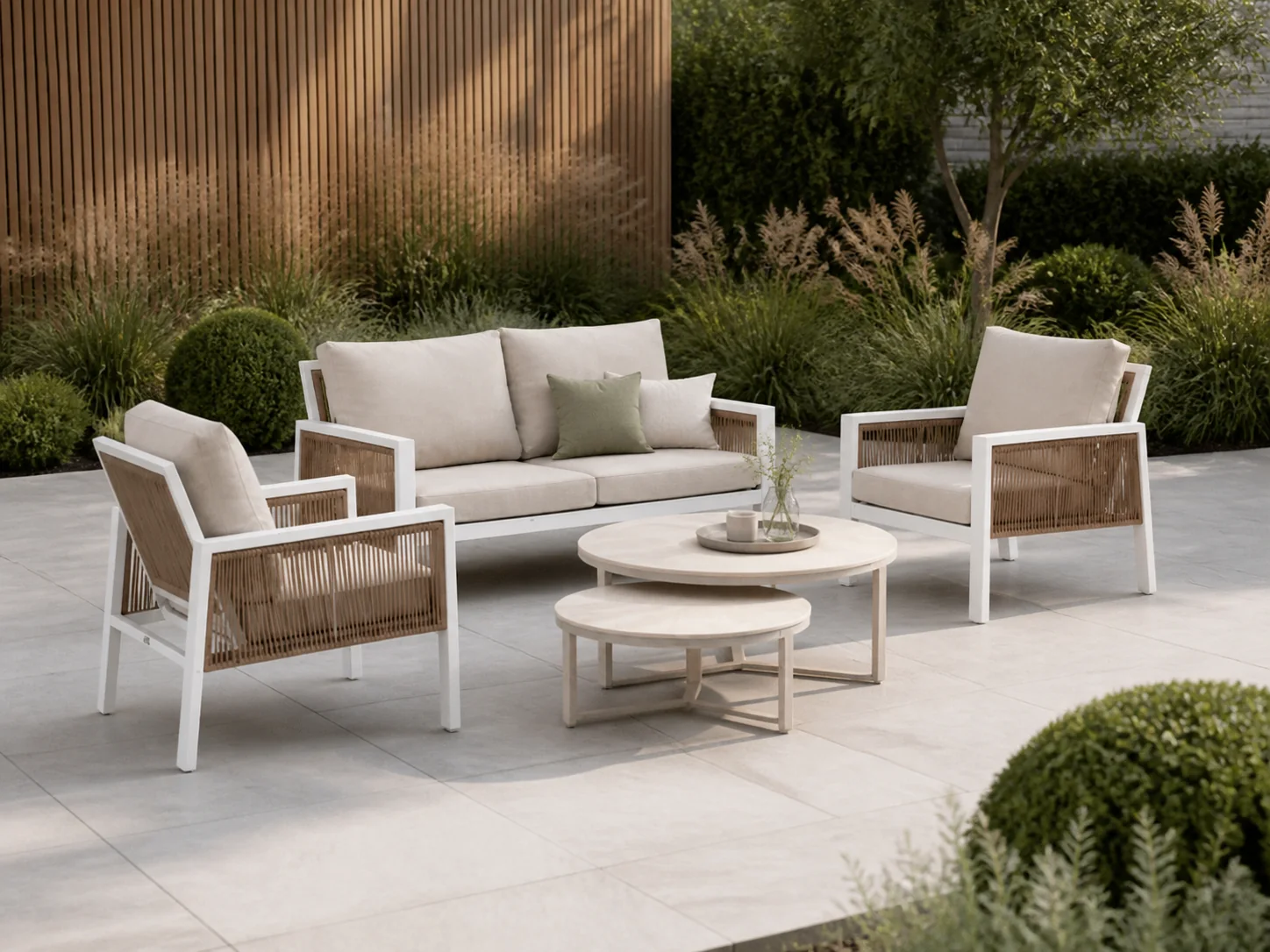 Sfeerfoto van Manifesto Furniture Alzano stoel-bank 5-delig – Wit