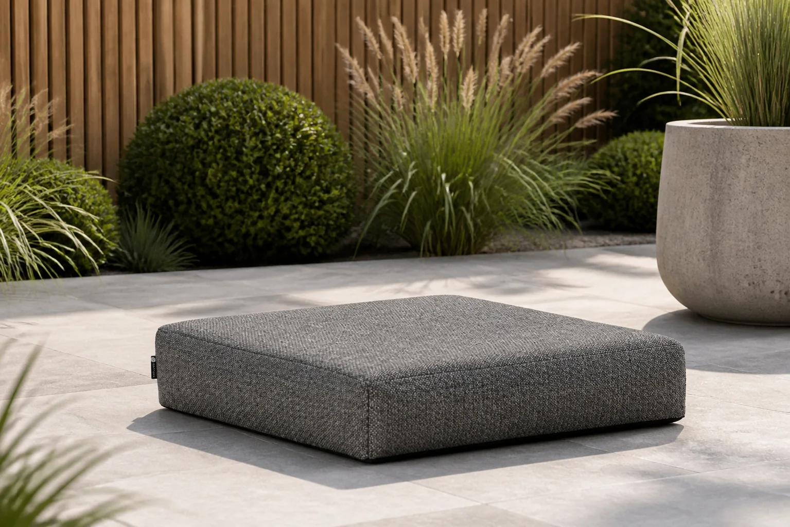 Sfeerfoto van Santika Cantik cushion for lounge table – Grijs-antraciet
