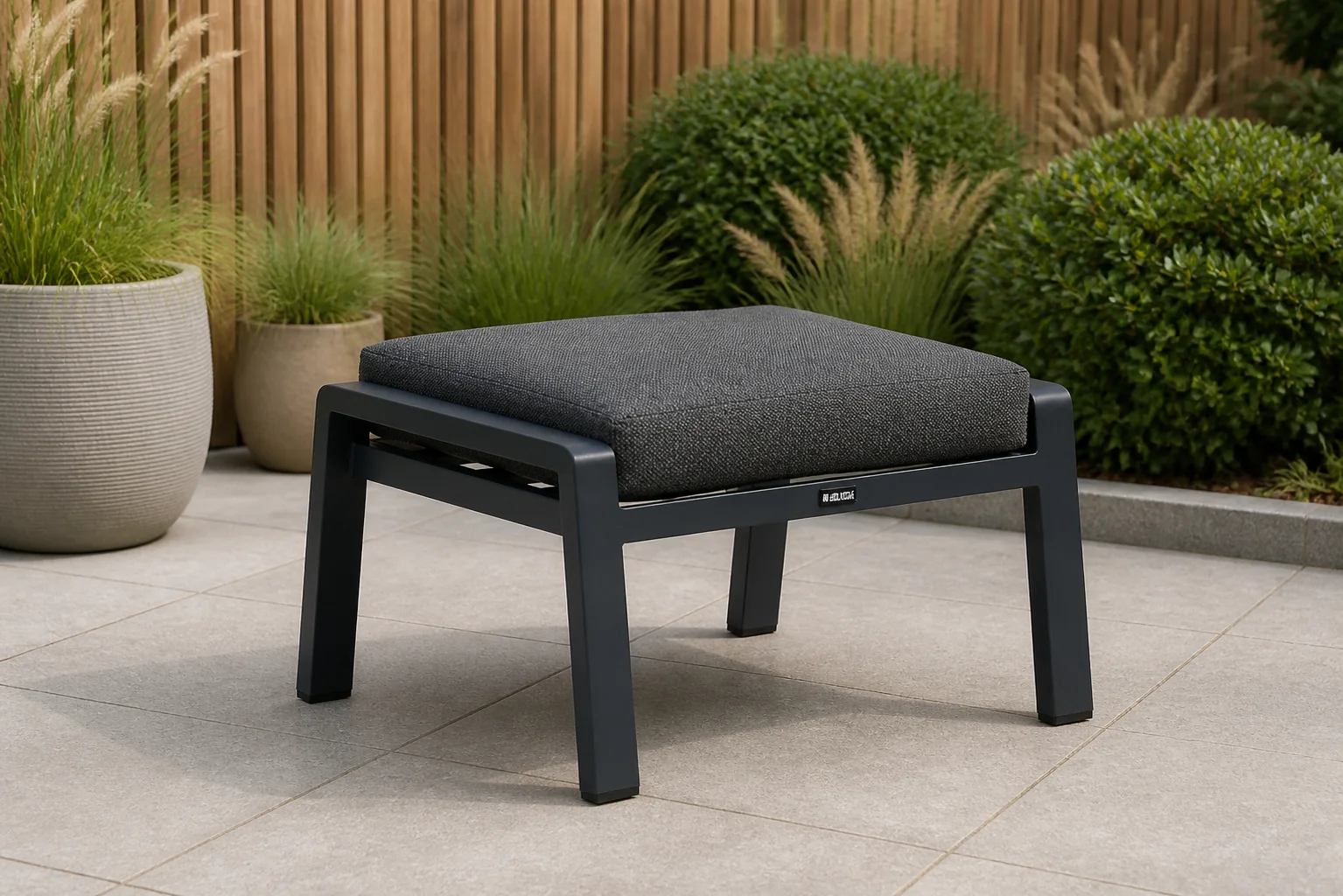 Sfeerfoto van Lifestyle Garden Furniture Marseille lounge voetenbank – Grijs-antraciet