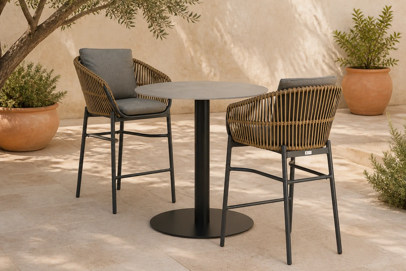 Sfeerfoto van Coco Nathan/Como 70 cm barset 3-delig – Taupe-naturel-bruin