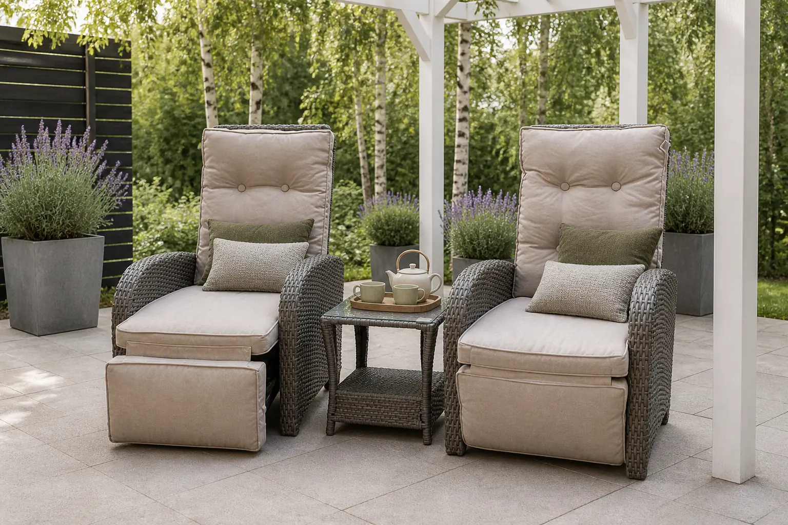 Sfeerfoto van Buitengewoon de boet King wicker duo set