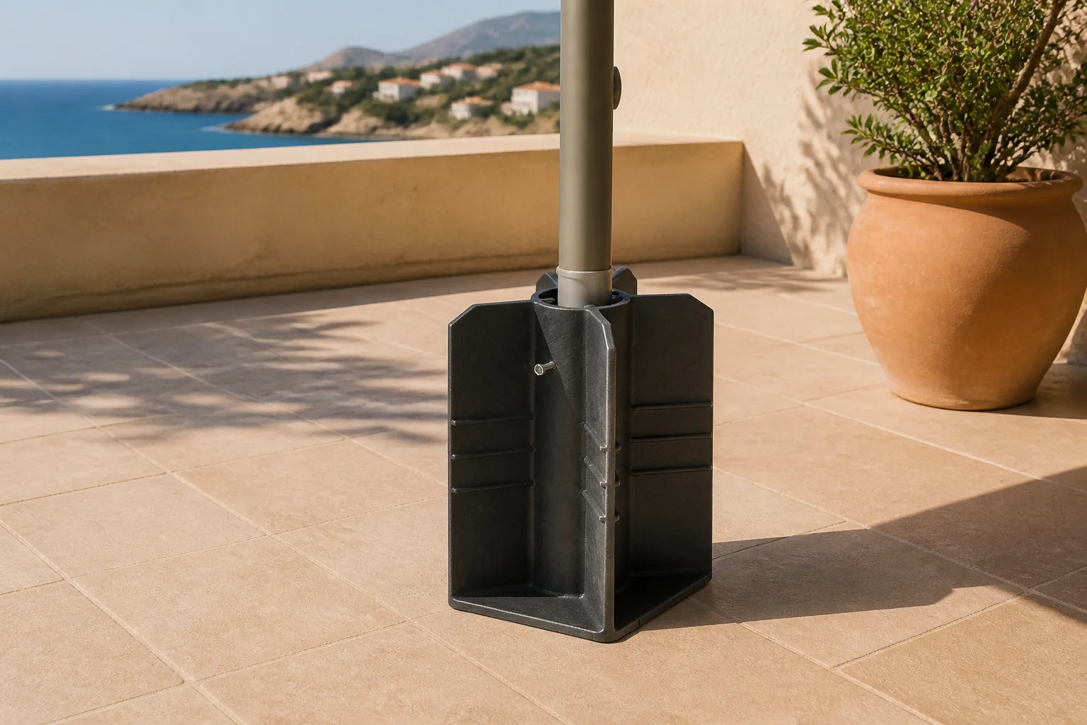 Sfeerfoto van Platinum In-ground base parasolvoet