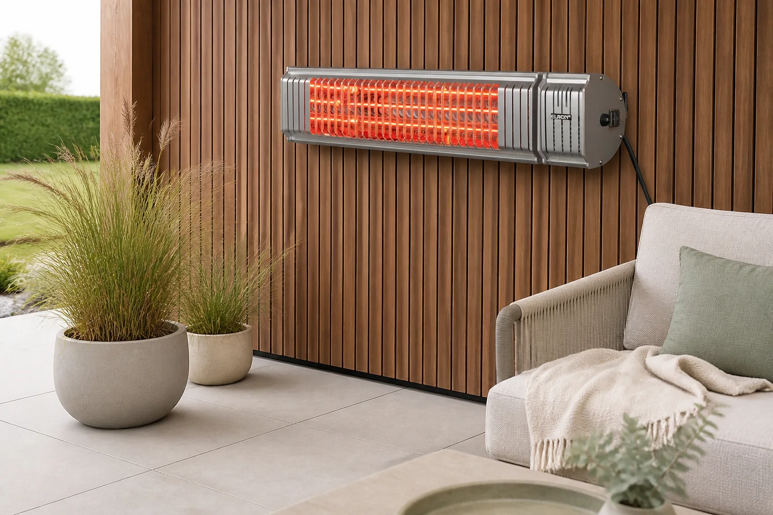 Sfeerfoto van Eurom heater Golden 2000 Amber (incl. app) – Zilver