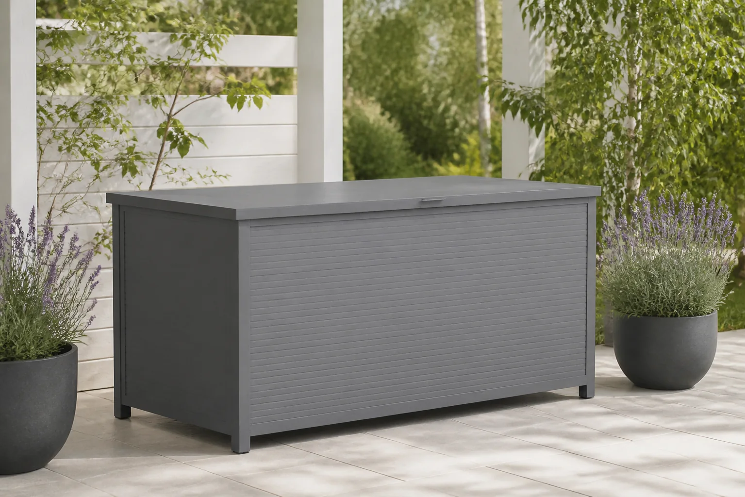 Sfeerfoto van Lifestyle Garden Furniture L kussenbox 164 x 83 cm – Grijs-antraciet