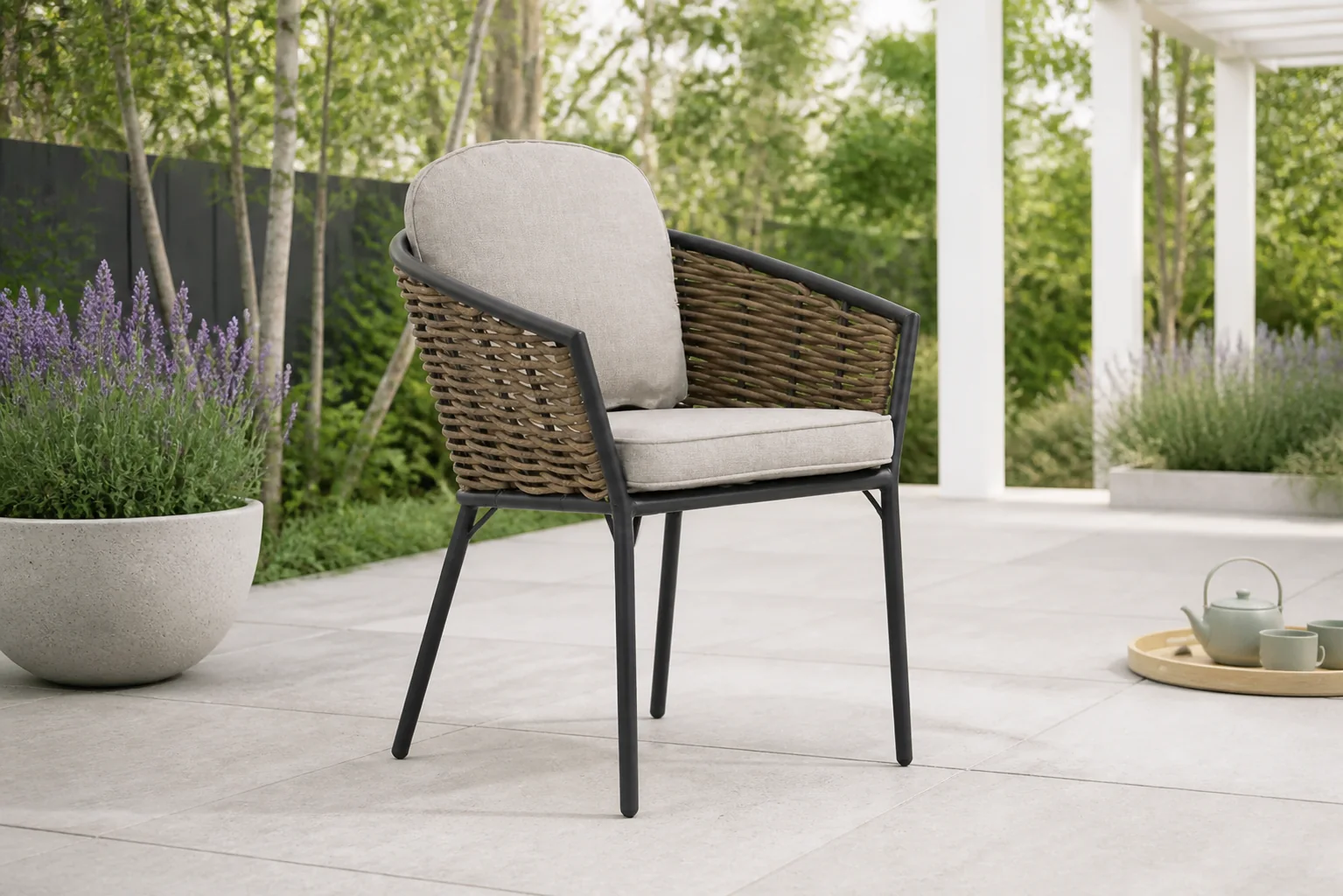 Sfeerfoto van Lifestyle Garden Furniture Nice dining tuinstoel – Grijs-antraciet