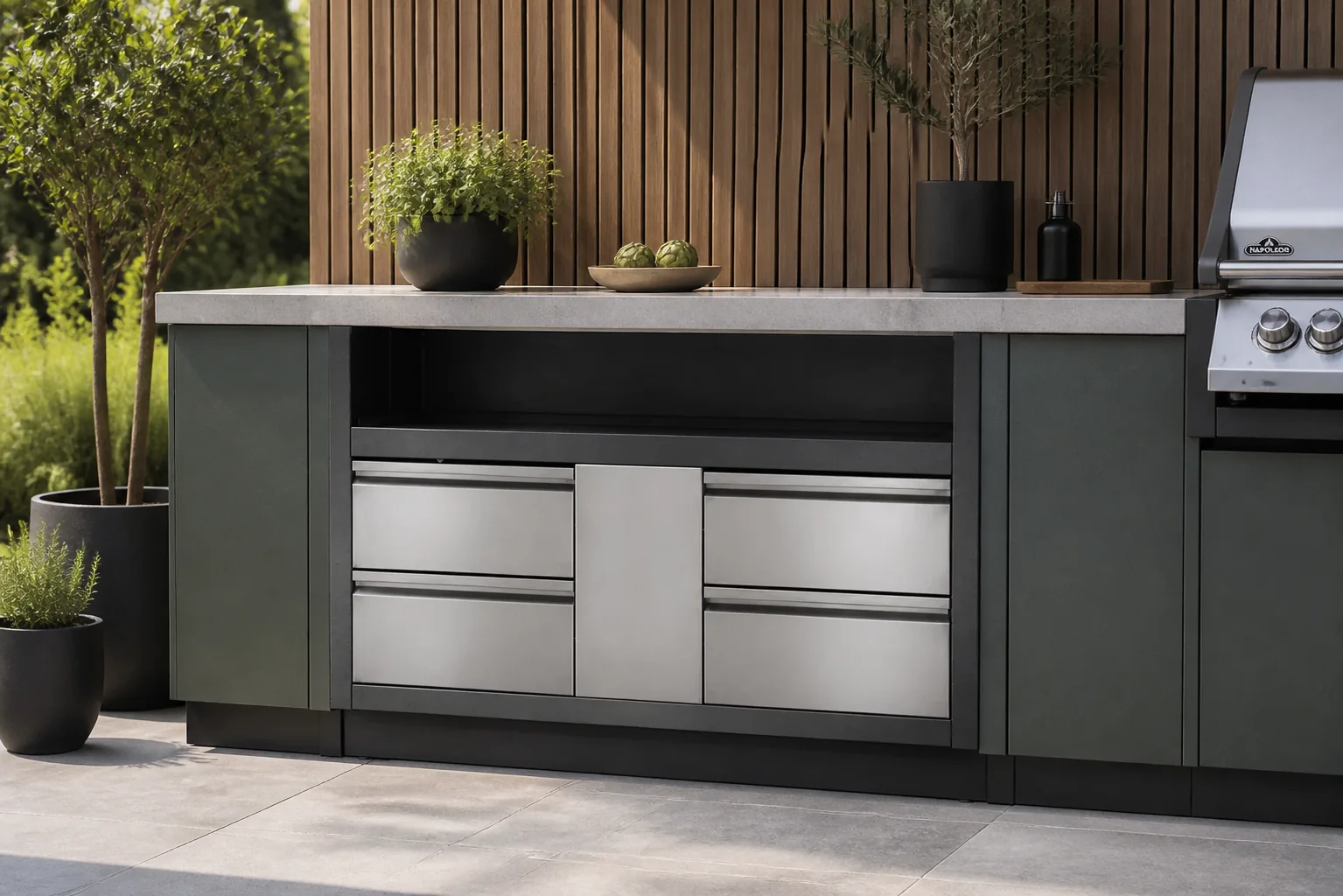 Sfeerfoto van Napoleon | Oasis Buitenkeuken Module | Onderkast | Bipro500