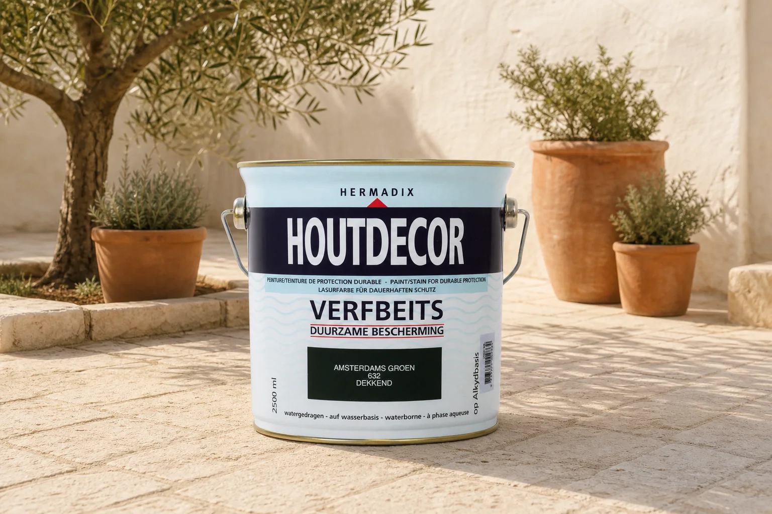 Sfeerfoto van Hermadix Houtdecor 632 amsterdam groen 2500 ml