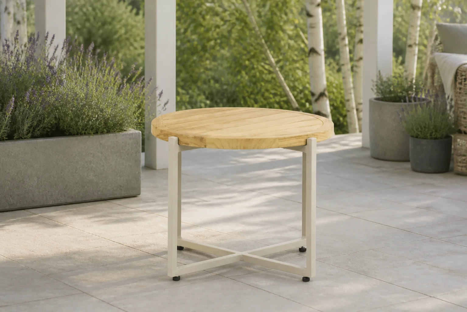 Sfeerfoto van Apple Bee Milou lounge tafel 54 cm – Transparant