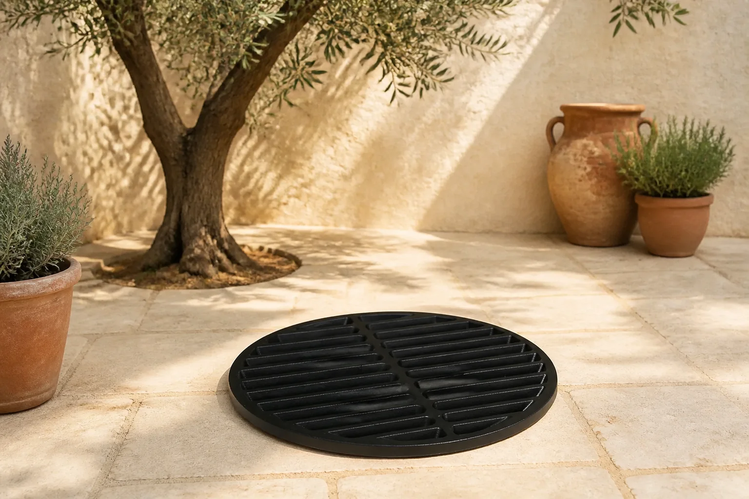 Sfeerfoto van Grizzly Grills Cast Iron Grid Large 46 cm – Zwart