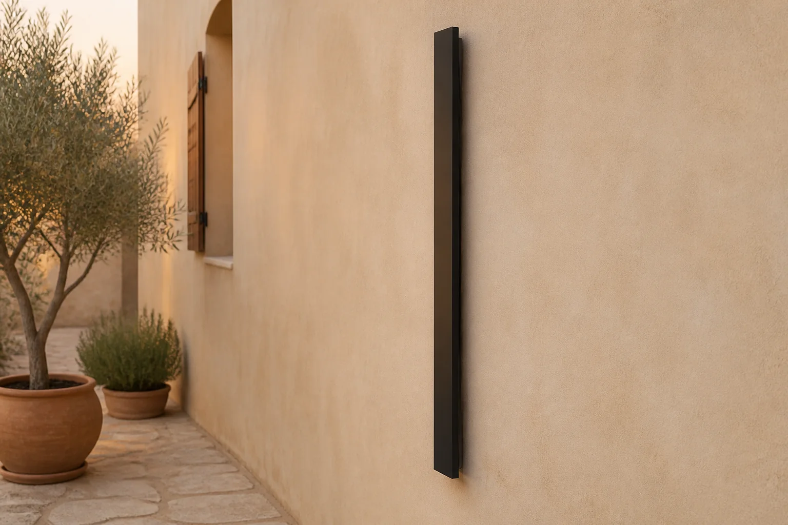 Sfeerfoto van Calex Montevia wandlamp 100cm zwart