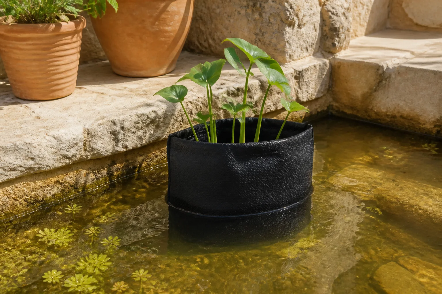 Sfeerfoto van Superfish Flexi plant basket dia. 25×20 cm – zwart