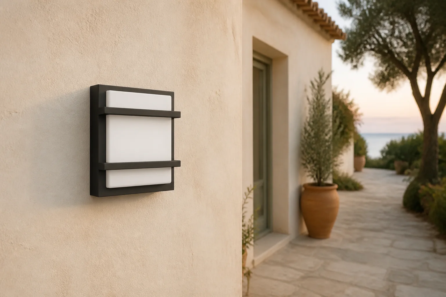 Sfeerfoto van Philips Petronia buitenwandlamp antraciet verlichting – grijs;zwart