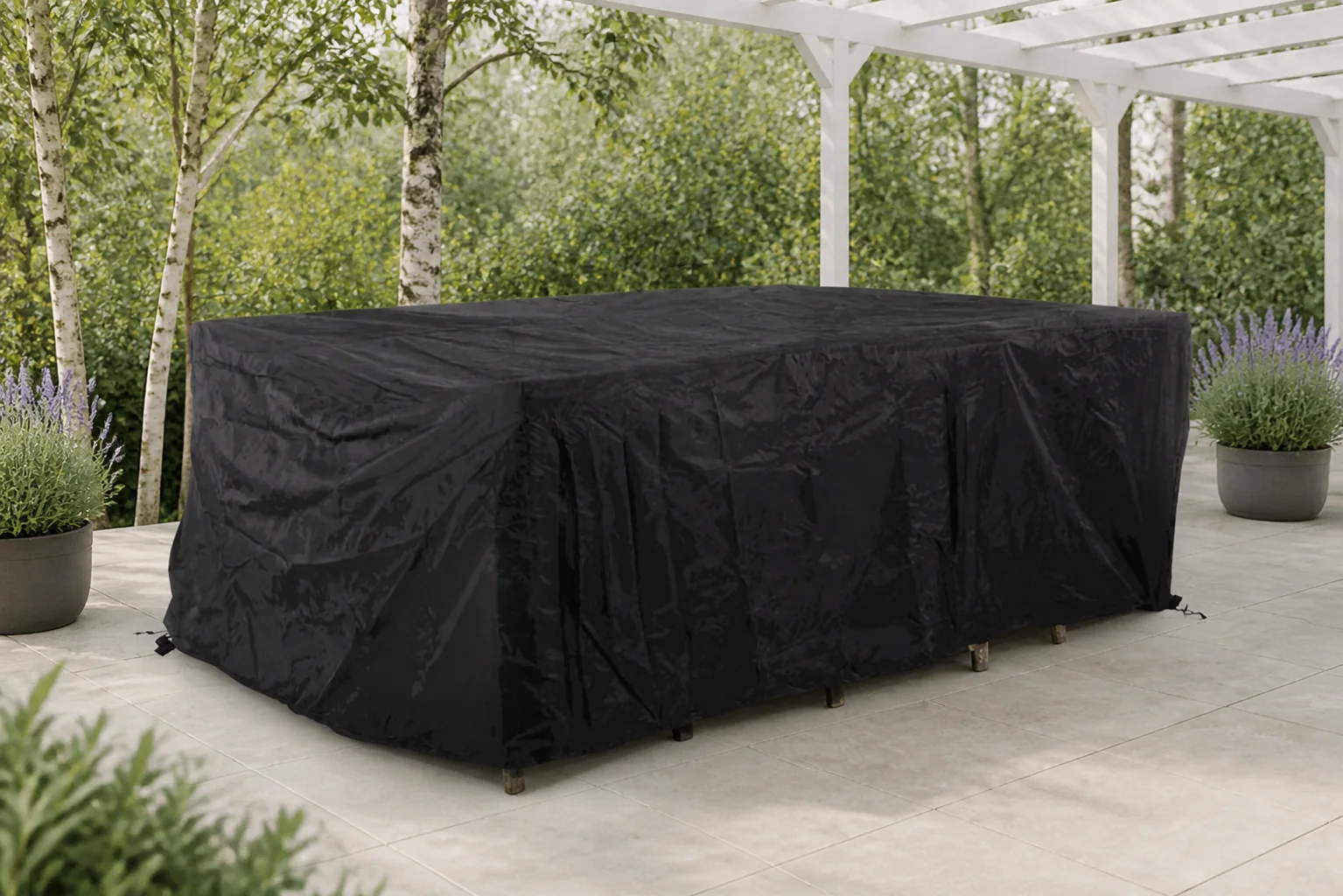 Sfeerfoto van Outdoor Cover tuinsethoes 240 x 190 x (h) 85 cm – Grijs-antraciet