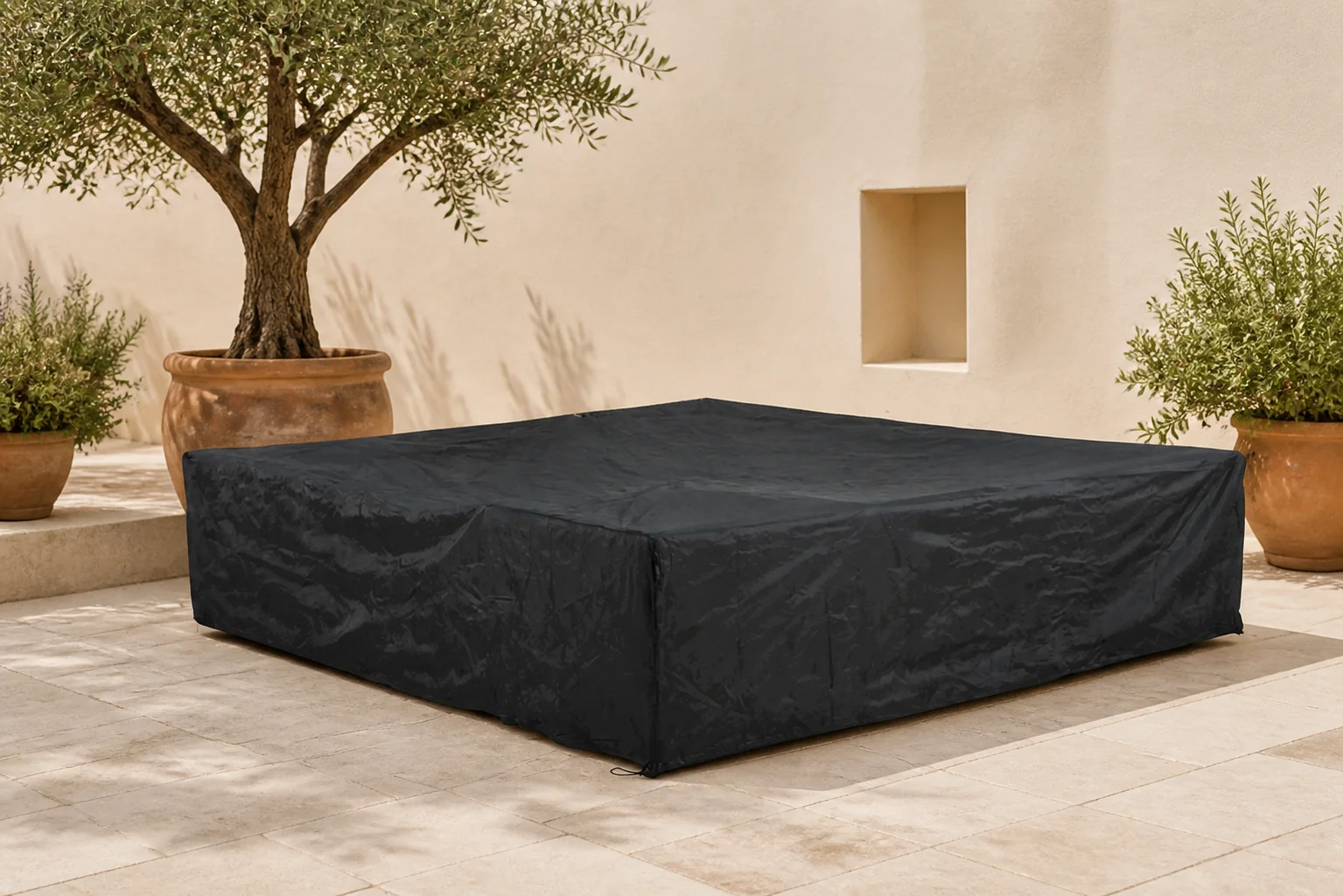 Sfeerfoto van Outdoor Cover loungesethoes 275 x 275 x (h) 70 cm – Grijs-antraciet