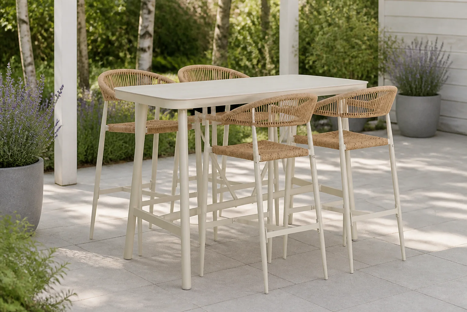 Sfeerfoto van De Laan Projects Laan Granada/Tavano 150×75 cm barset 5-delig – Taupe-naturel-bruin