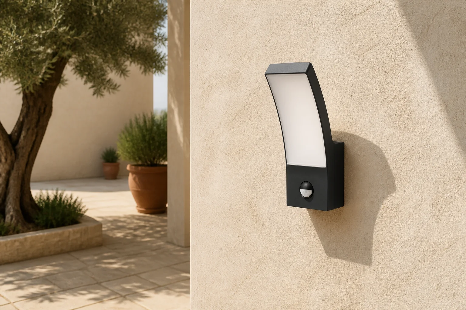 Sfeerfoto van Philips Splay IR Wall Anthracite 12W 27K HV verlichting – grijs;zwart