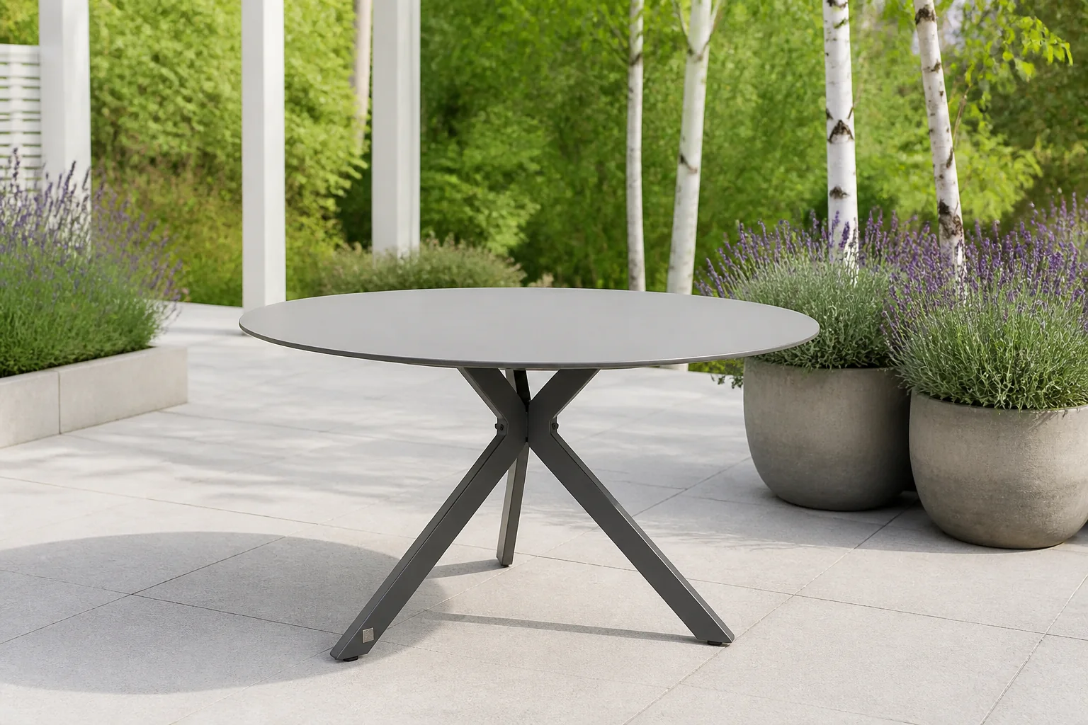 Sfeerfoto van Warentuin Collection Outlet O: 4 Seasons Outdoor Locarno salontafel Ø 130 cm (9900000576004)