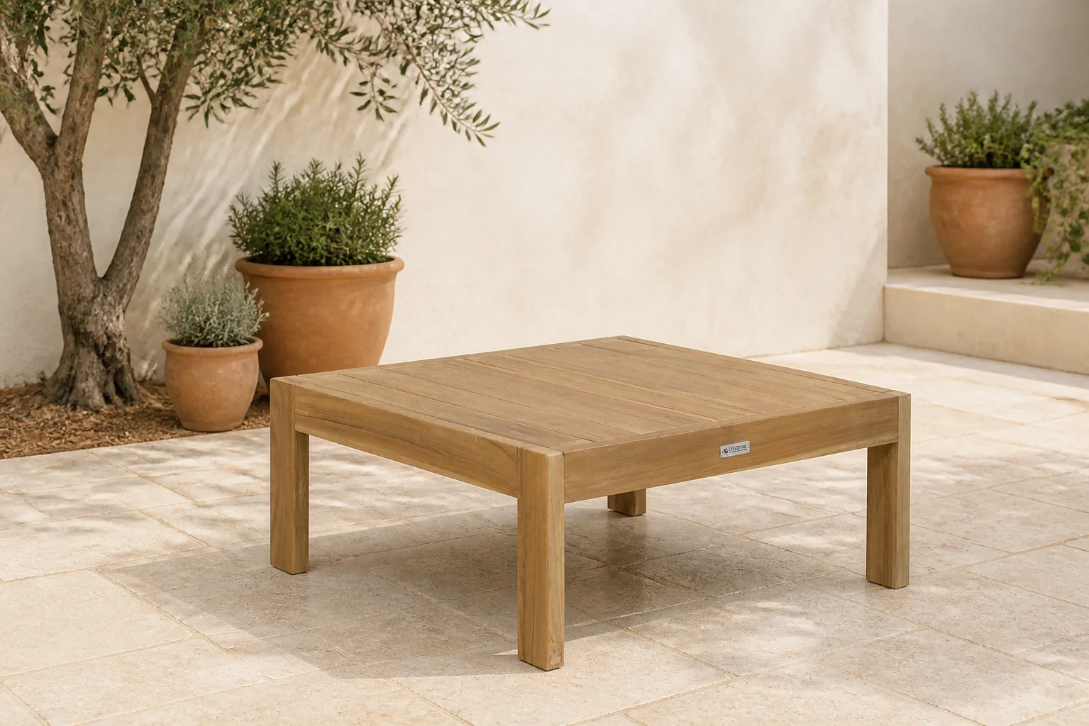 Sfeerfoto van Garden Collections Newbury lounge tuintafel – Transparant