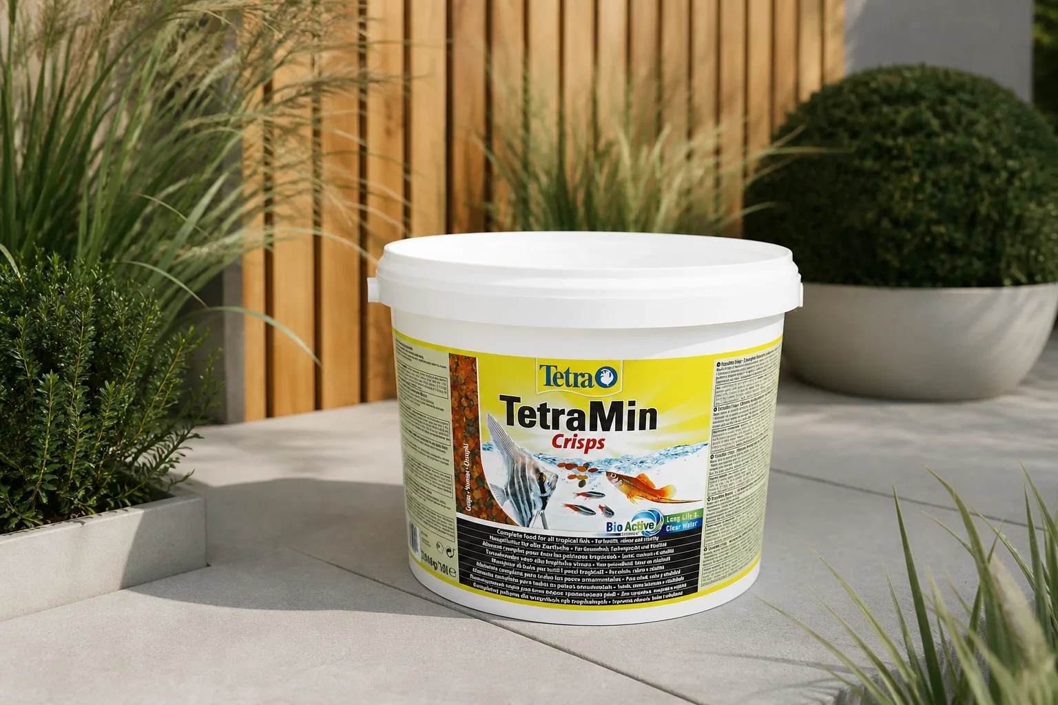 Sfeerfoto van Tetra Min Pro crisps 10 liter emmer Vis Gebr. de Boon – Zie Foto
