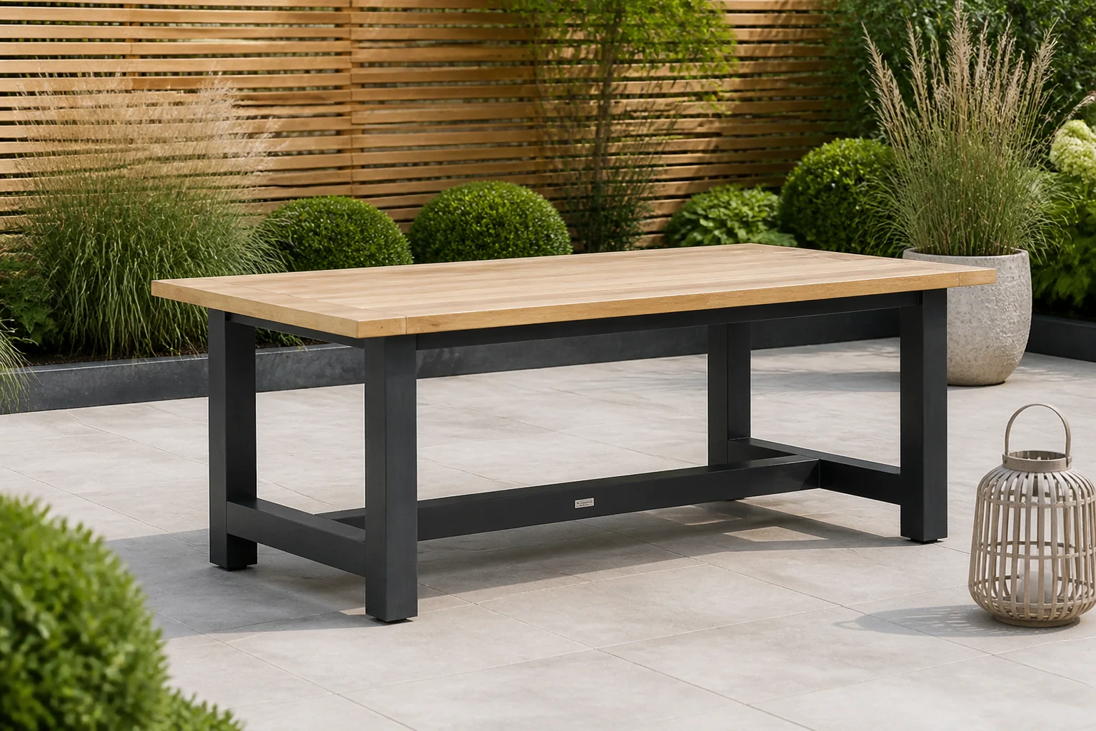 Sfeerfoto van Lifestyle Garden Furniture San Francisco dining tuintafel 200 x 100 cm – Grijs-antraciet