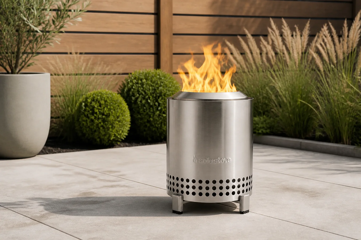 Sfeerfoto van Solo stove Mesa Stainless Steel Fire Pit