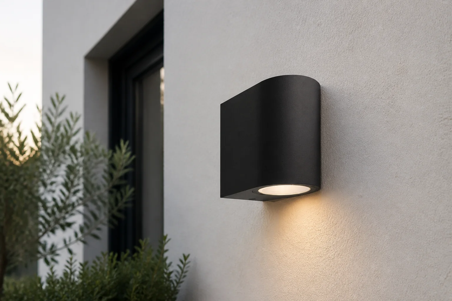 Sfeerfoto van Garden lights Gilvus wandlamp zwart