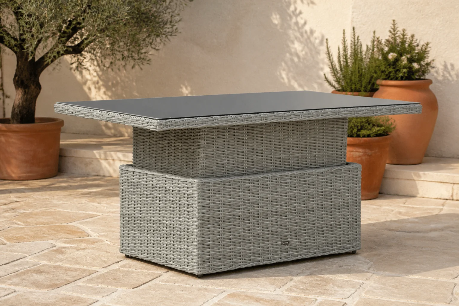 Sfeerfoto van Garden Collections Hamilton loungetafel verstelbaar new grey – Grijs-antraciet