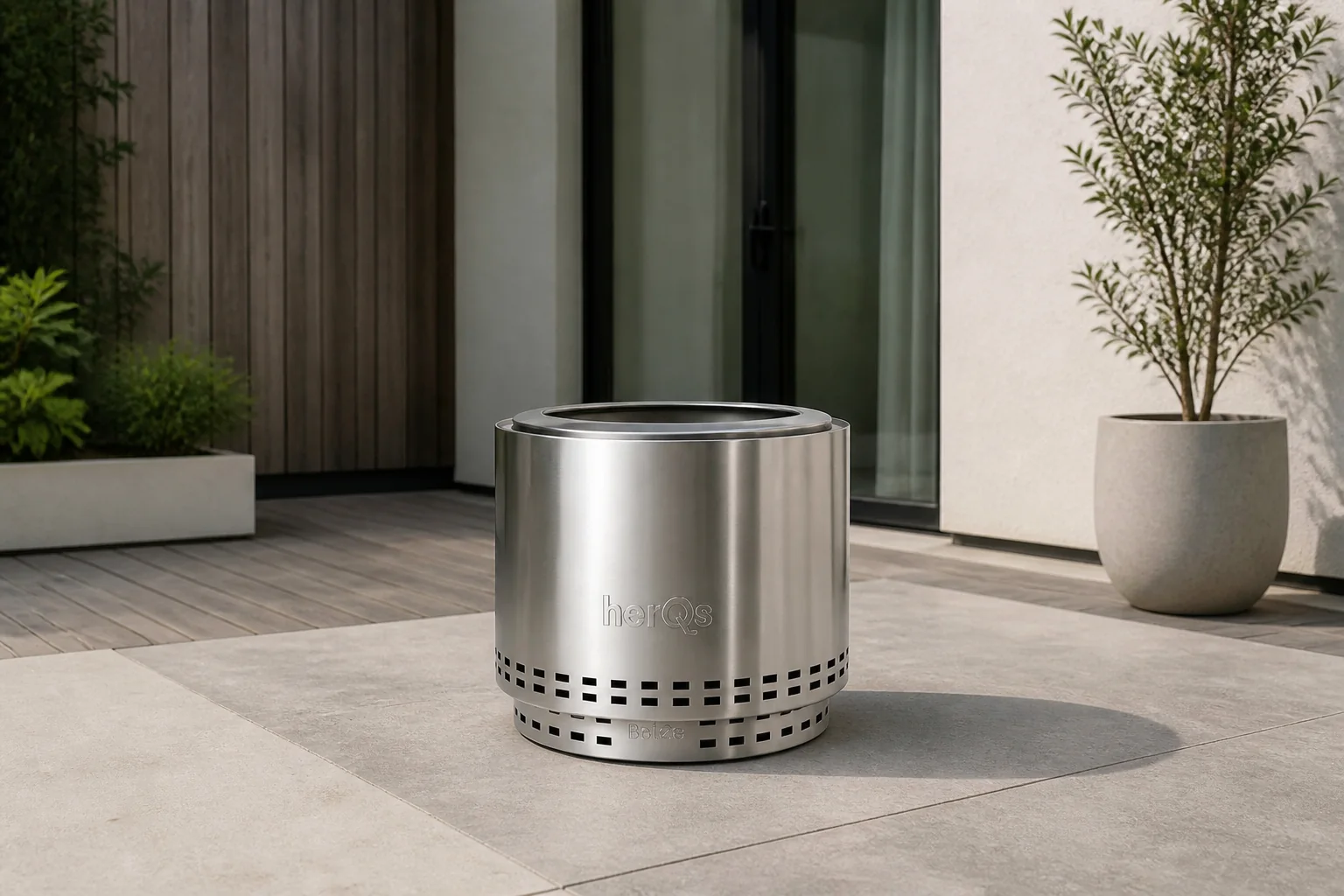 Sfeerfoto van HerQs vuurkorf Smokeless FirePit Blaze