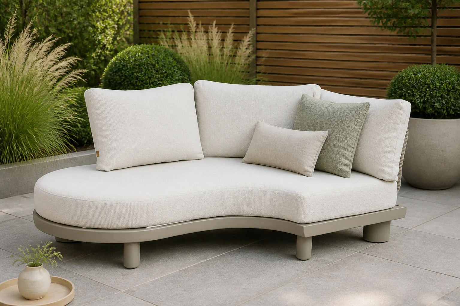 Sfeerfoto van Santika Furniture Guss hoek/sofa module rechts organisch – Transparant