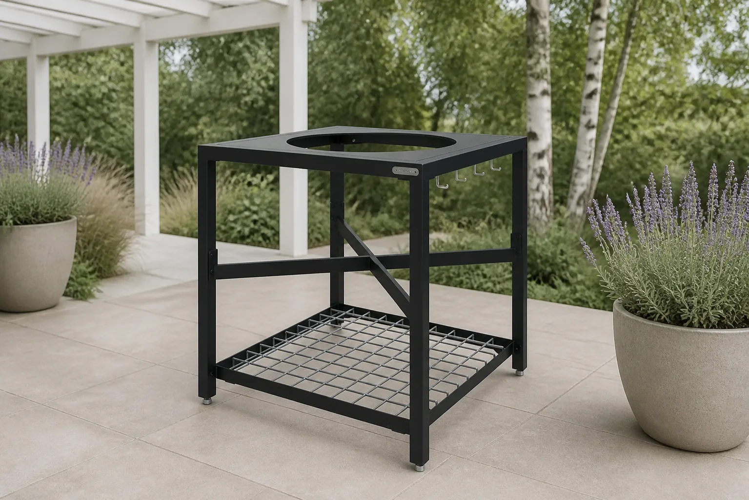 Sfeerfoto van Big Green Egg | Modular Workspace | Egg Frame | Large