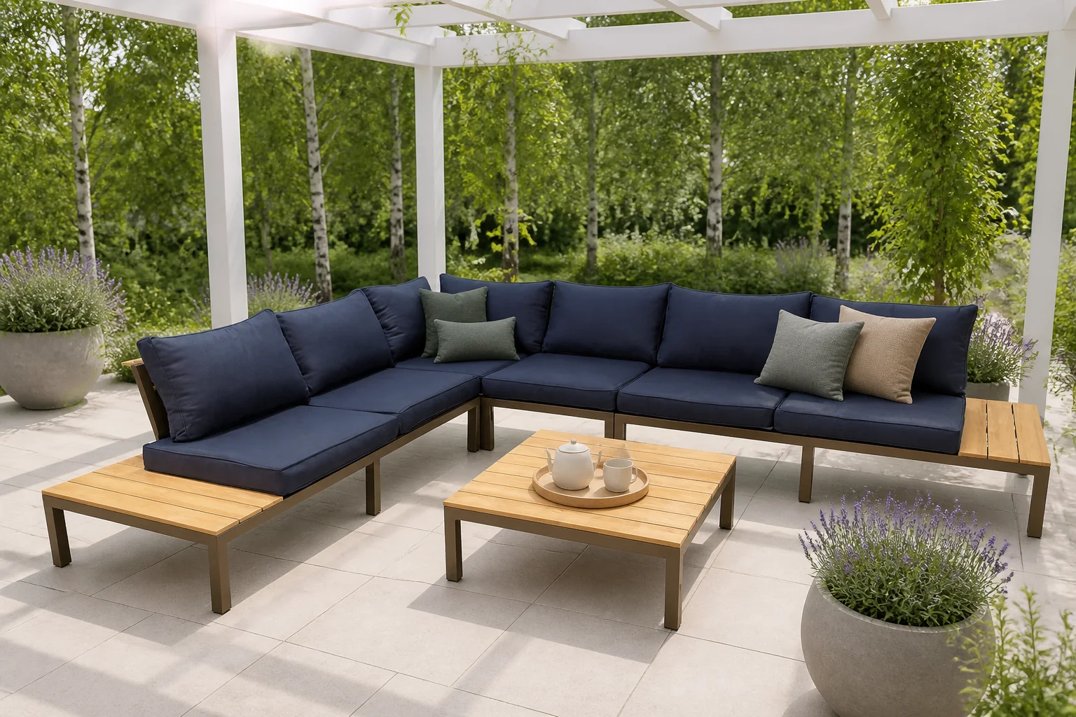 Sfeerfoto van Buitengewoon de boet Aloha Loungeset – bruin