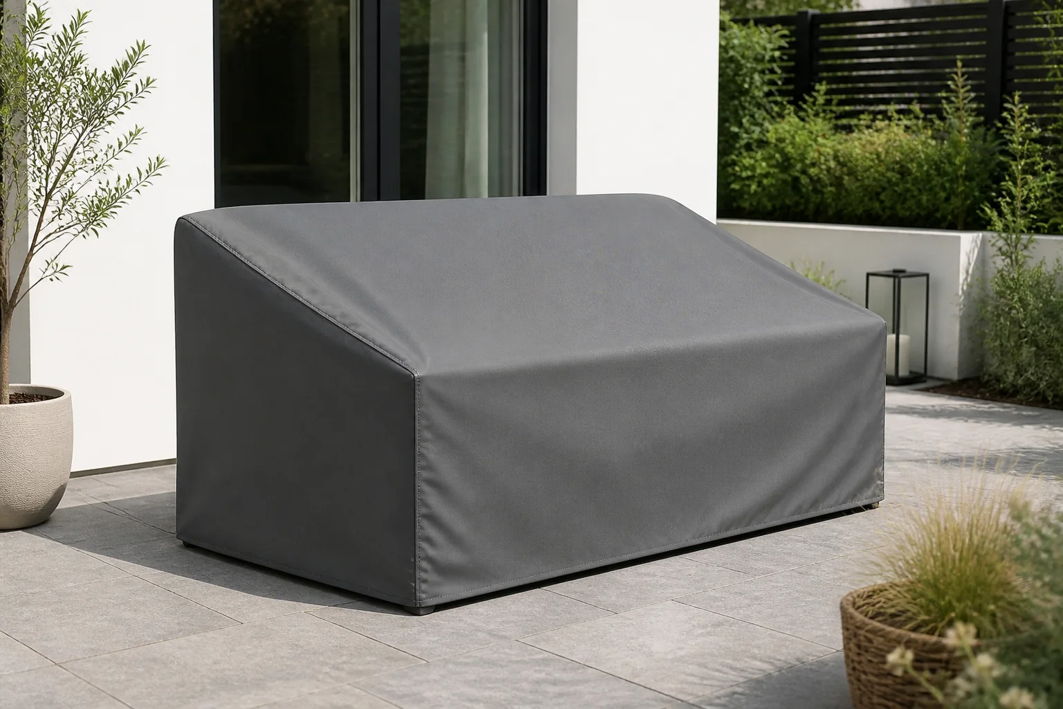 Sfeerfoto van Madison loungesethoes (160x90xh90/65cm) – Grijs