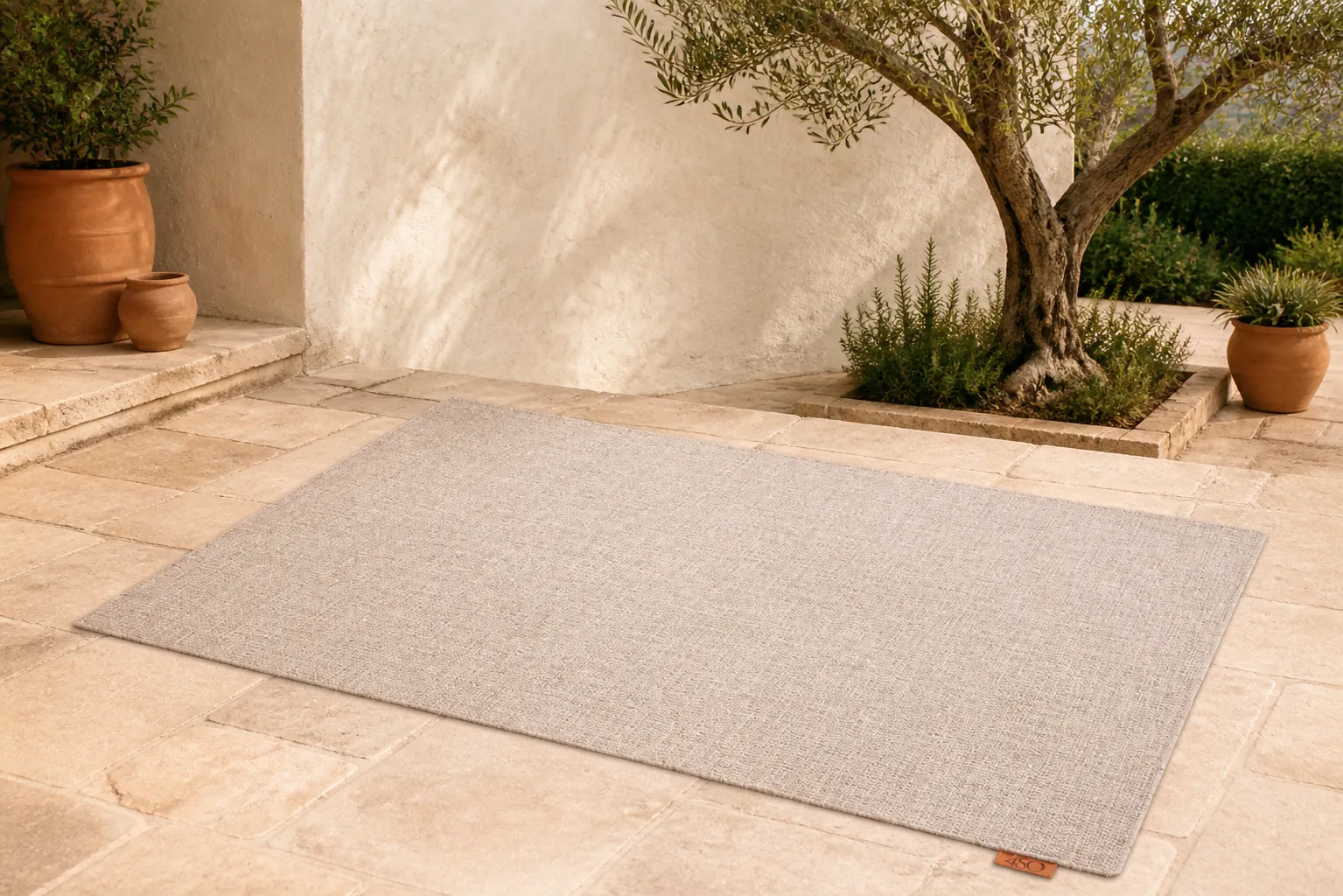 Sfeerfoto van 4 Seasons Outdoor | Outdoor Vloerkleed 160 x 240 cm | Oyster