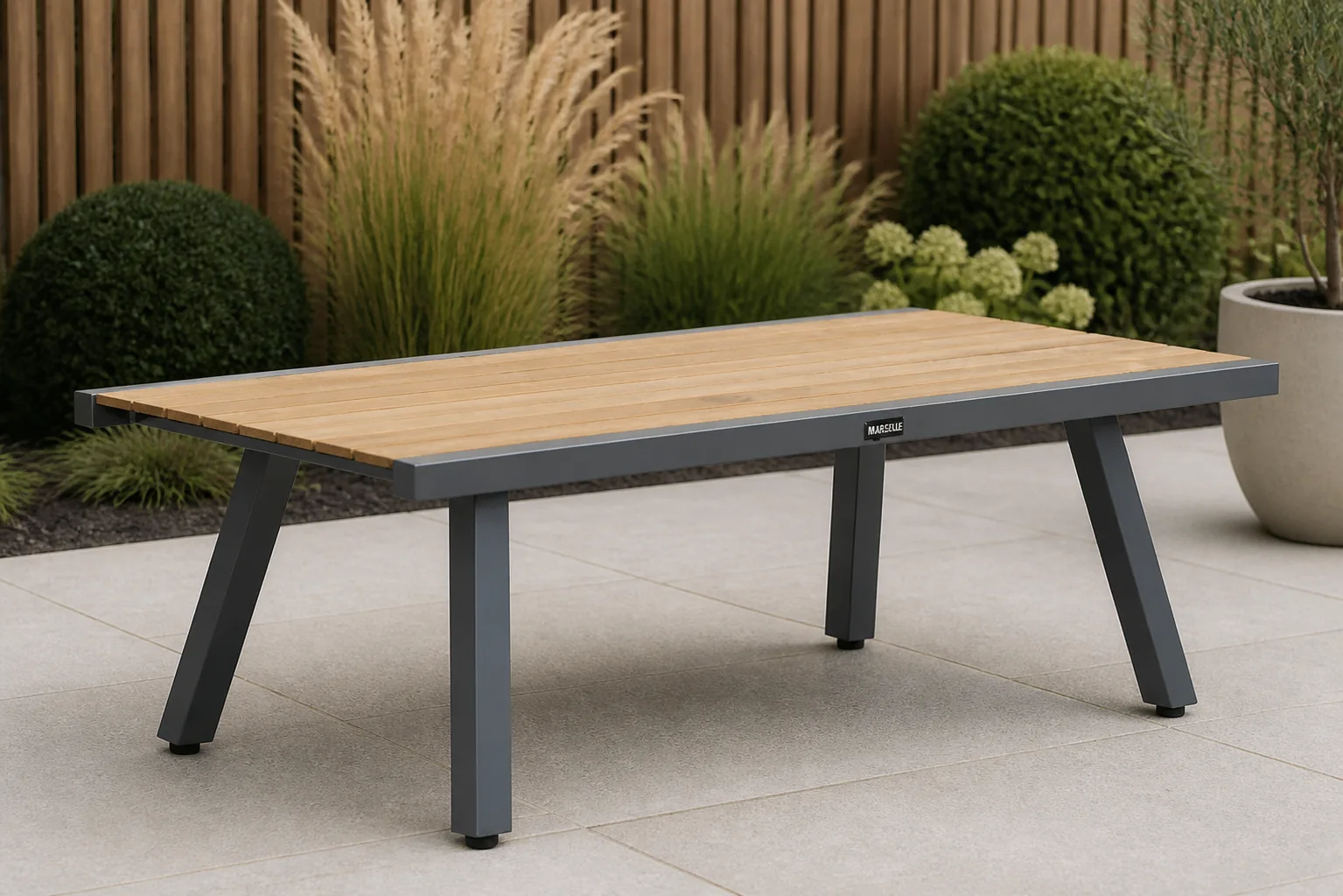 Sfeerfoto van Lifestyle Garden Furniture Marseille loungetafel 115 x 60 cm – Grijs-antraciet